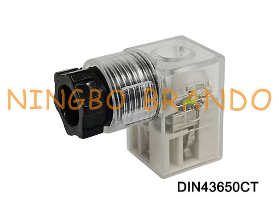 DIN43650C Conector de bobina de válvula solenoide 9,4 mm DIN transparente 43650 tipo C