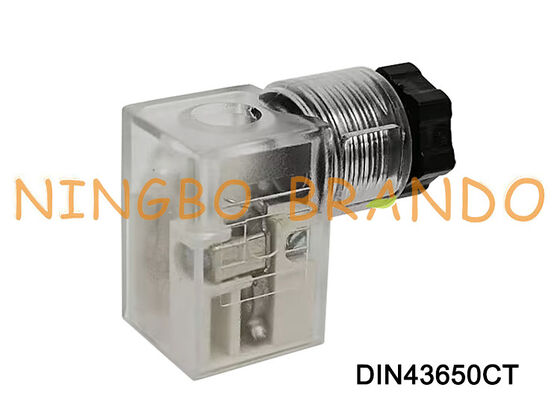 DIN43650C Conector de bobina de válvula solenoide 9,4 mm DIN transparente 43650 tipo C