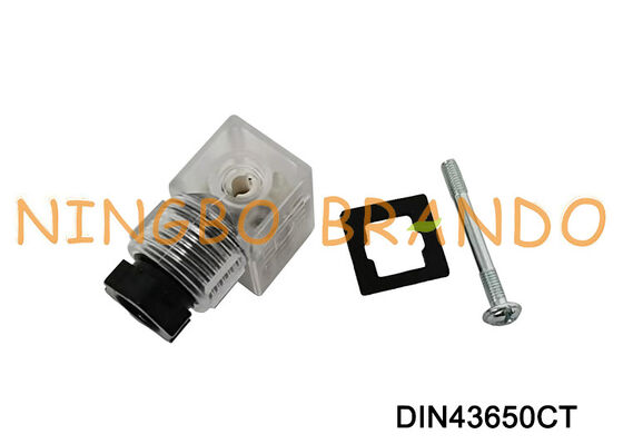 DIN43650C Conector de bobina de válvula solenoide 9,4 mm DIN transparente 43650 tipo C
