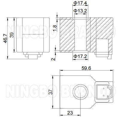14VDC 27VDC 21W bobina de solenoide para la excavadora Hyundai R210-5 R220-5