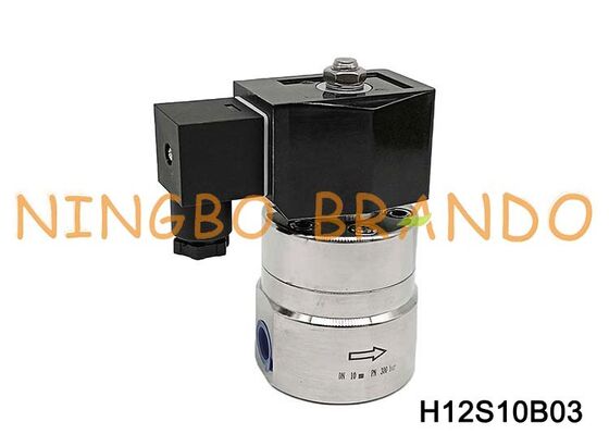DN10 3/8 Inch 300 bar High Pressure Solenoid Valve Stainless Steel 220V 24V