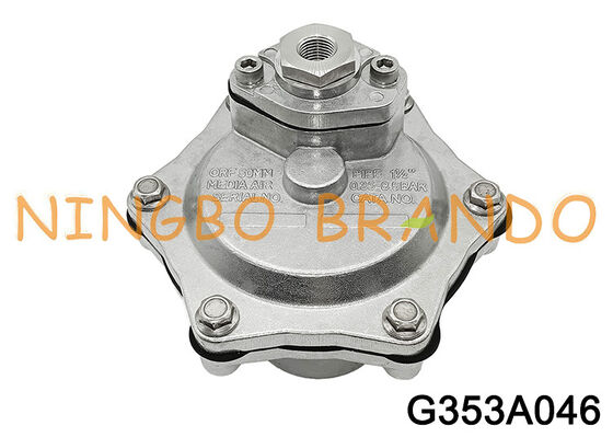 Válvula de diafragma doble piloto remoto con control de aire tipo G353A046 de ASCO de 1 1/2 pulgadas