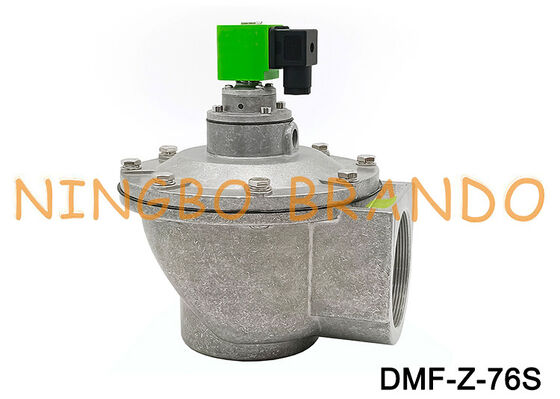 Válvula de diafragma de ángulo recto DMF-Z-76S G3'', válvula solenoide de pulso AC220V DC24V