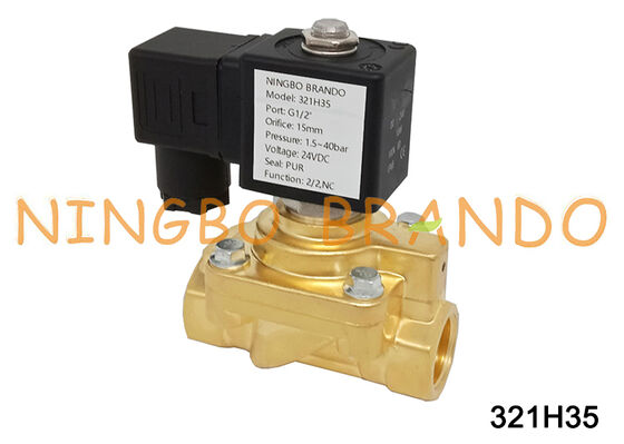 321H35 Válvula solenoide de alta presión tipo Parker 2 vías 24 VCC Latón G1/2 pulgada