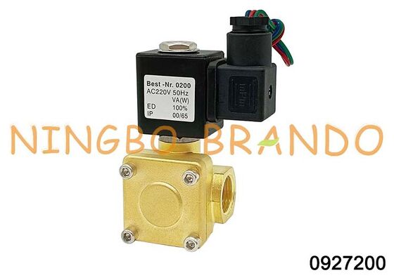 Válvula solenoide serie 0927 0927200 Válvula normalmente cerrada de latón de 1/2''