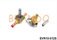 Flujo refrigerante de la refrigeración de EVR10-012S del control de cobre amarillo de la válvula electromagnética