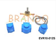 Flujo refrigerante de la refrigeración de EVR10-012S del control de cobre amarillo de la válvula electromagnética