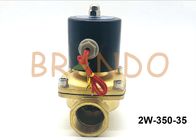 CA neumática 220V de la válvula electromagnética del agua conexión 2W-350-35 del hilo de 1,25 pulgadas