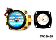 1-1/4” componente de cobre amarillo del equipo de la ósmosis reversa de la válvula electromagnética del agua de las maneras 2W350-35 dos