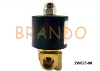 1/4&quot; tipo de cobre amarillo NC de la válvula electromagnética UNI-D de la impulsión directa para el petróleo y gas del agua del aire