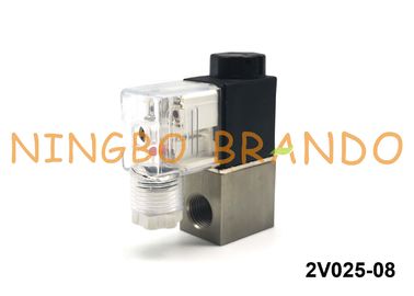 Tipo 2V025-08 1/4&quot; de AIRTAC válvula neumática AC220V de actuación directa normalmente cerrado del solenoide