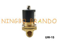 tipo semi directo CA de cobre amarillo 12V DC de Uni-D del diafragma de 2W160-15 UW-15 el 1/2” NBR de la válvula electromagnética 110V
