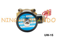tipo semi directo CA de cobre amarillo 12V DC de Uni-D del diafragma de 2W160-15 UW-15 el 1/2” NBR de la válvula electromagnética 110V