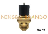 1 1/2” 2W400-40 UW-40 Unid mecanografía a válvula de diafragma de NBR el cuerpo de cobre amarillo AC110V normalmente cerrado DC12V