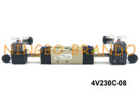 4V230C-08 pinta 1/4&quot; tipo manera eléctrica 12VDC de AirTAC del control 5/3 del doble de la válvula electromagnética del aire