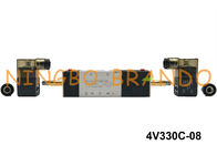 1/4&quot; tipo centro cercano AC220V DC24V del NPT 4V330C-08 AirTAC de la manera neumática de la válvula electromagnética 5/3