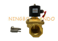 CA 220V DC 24VG 2&quot; válvula de cobre amarillo actuada directa del agua del solenoide de la manera UW-50 2W500-50 de la pulgada DN50 2/2