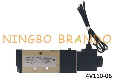 Tipo válvula electromagnética neumática de AirTAC de 4V110-06 DC24V para el control eléctrico remoto con el cuerpo de la aleación de aluminio