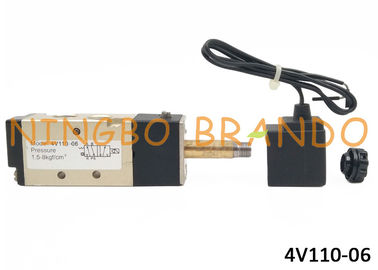 Tipo válvula electromagnética neumática de AirTAC de 4V110-06 DC24V para el control eléctrico remoto con el cuerpo de la aleación de aluminio