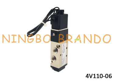 Tipo válvula electromagnética neumática de AirTAC de 4V110-06 DC24V para el control eléctrico remoto con el cuerpo de la aleación de aluminio