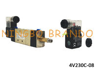 Tipo válvula electromagnética neumática de AirTAC de la manera de 4V230C-08 5/3 con el cuerpo de aluminio para la automatización AC220V DC24V