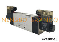 AirTC 5 3 componentes neumáticos del control de máquina de la automatización de la válvula electromagnética de la posición manera 4V430C-15 tipo el 1/2”