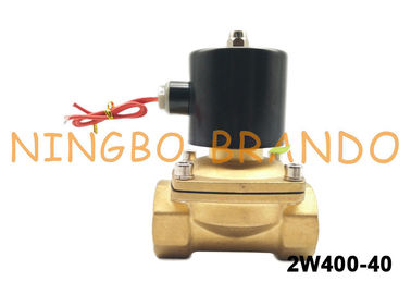 1-1/2” tipo válvula electromagnética de cobre amarillo de UNI-D del control de flujo de UW-40 2W400-40 para el gasoil del agua