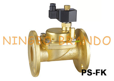 1-1/4” PS-32FK ensancharon la válvula electromagnética actuada piloto 24VDC 220VAC del vapor de cobre amarillo del pistón