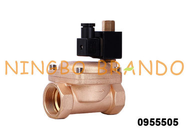 1&quot; abrió normalmente la válvula electromagnética del control industrial de cobre amarillo del agua 0955505