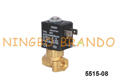 2/2 válvula electromagnética de cobre amarillo normalmente cerrada de la manera para el tipo 230V de Ceme del fabricante de café 5515