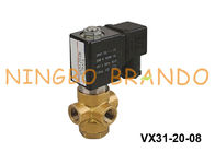 1/4 válvula electromagnética de cobre amarillo VX31 VX32 VX33 VMI 230V 110V 24V del extractor rápido de la manera de 1/8 pulgada 3