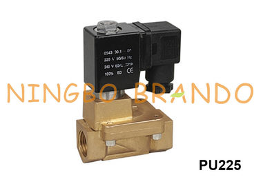 2/2 tipo válvula electromagnética de cobre amarillo 3/4&quot; del chacó del NC de la manera PU225-03 el 1/2” PU225-04 220V 24V