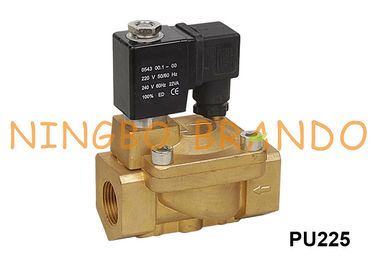 Tipo válvula electromagnética de cobre amarillo del chacó 1 1/4&quot; CA 24V DC de PU225-14 220V de PU225-012 1 el 1/2”