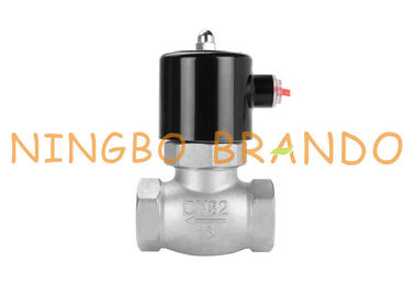 Tipo válvula electromagnética de Uni-D del acero inoxidable de la serie 1-1/4 de los E.E.U.U.” para el vapor AC220V DC24V del aceite de la agua caliente