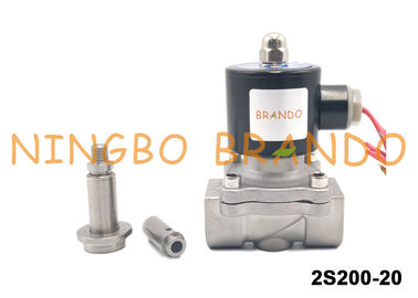 Tipo válvula DC24V AC220V de UNI-D del agua del solenoide del acero inoxidable de SUW-20 2S200-20 G3/4”
