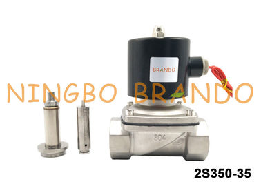 Tipo válvula electromagnética semidirecta DC24V AC220V de UNI-D del acero inoxidable de SUW-35 2S350-35 G1-1/4”