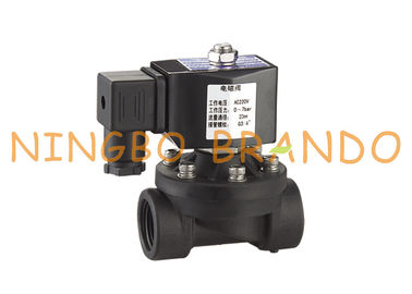 manera plástica de nylon 12V normalmente cerrado 24V 110V 220V de la válvula electromagnética PA66 2 de 3/4&quot; del 1/2”