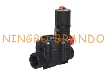 Válvula electromagnética plástica eléctrica 3/4" 1" de la irrigación del agua del jardín 9V 12V 24V DC