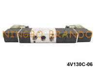 Tipo 5/3 manera BSPT 1/8&quot; de AirTAC válvula electromagnética neumática 24VDC 220VAC 4V130C-06