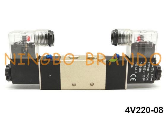 1/4&quot; tipo posición neumática 220V de 4V220-08 Airtac de la manera 2 de la válvula electromagnética 5