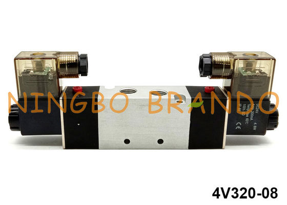 tipo posición neumática 220VAC de 4V320-08 Airtac de la manera 2 de la válvula electromagnética 5