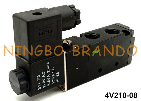 Tipo 5/2 válvula electromagnética neumática 4V210-08 DC24V DC12V de Airtac de la manera