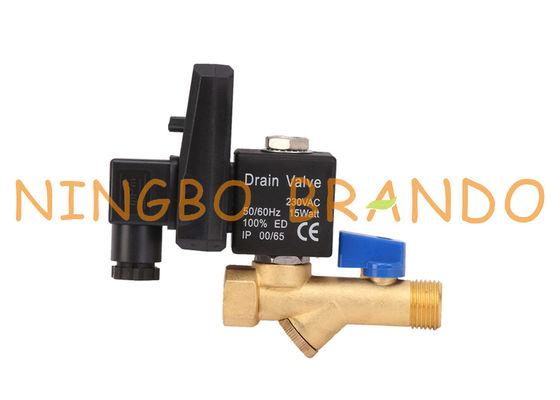 tipo automático 120V 230V de Jorc de la válvula de desagüe del compresor de aire de 1/4&quot; del 1/2”