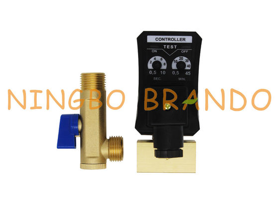 válvula de desagüe automática controlada del contador de tiempo 220V del 1/2” para el aire comprimido