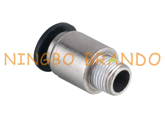 empuje recto masculino redondo del 1/2” 12m m para conectar las colocaciones de manguera neumáticas