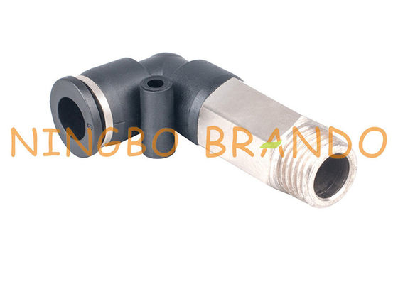 empuje del 1/2” 12m m para conectar las colocaciones de manguera neumáticas del codo masculino extendido