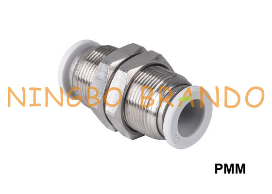 Colocaciones de manguera neumáticas de la unión del tabique hermético del PMM 1/8&quot; 1/4&quot; 3/8&quot; el 1/2”