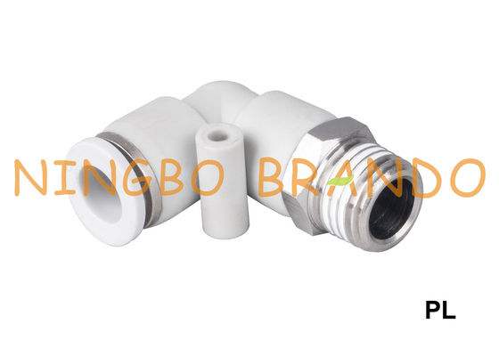 Empuje masculino del codo del PL en las colocaciones rápidas neumáticas 1/8&quot; 1/4&quot; 3/8&quot; el 1/2”