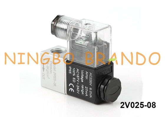Tipo válvula electromagnética neumática 24V DC 1/4&quot; de 2V025-08-DC24V Airtac