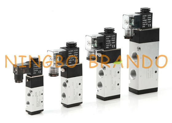 5/2 posición neumática de la manera 2 de la válvula electromagnética 5 del solo solenoide de la manera